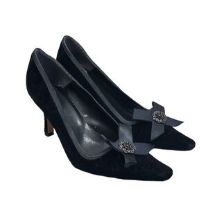 J.Renee Womens Velvet Dress Shoes Y2K sz 8.5W